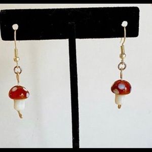 mushroom earrings